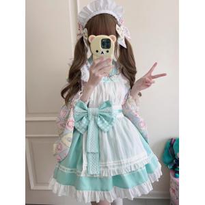 ロリータ服 改良 着物 和服 和風 メイド服 ...の詳細画像2