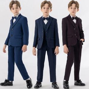 チェック柄 スーツ 卒業式 フォーマル 男の子 パンツスーツ 大きいサイズ キッズ 可愛い 入学式 子供服 小学生 中学生 高校生 ジャケット パンツ シャツ ベスト