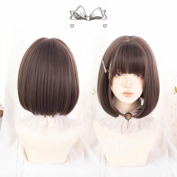 かつら レディース コスプレ ロリータ 原宿風 ショートヘア 原宿系 姫髪 ストレート ツインテール...