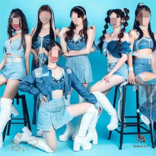 kpop衣装 レディース スパンコール キラキラ 韓国 アイドル衣装 大人  ダンス衣装 KPOP ...