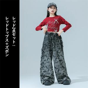 女の子 花柄 キッズダンス 長袖 スパンコール...の詳細画像5