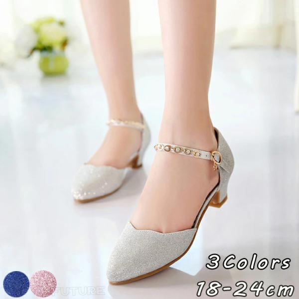 ★短納期あり ピアノ 発表会 靴 シルバー フォーマル シューズ 女の子 キッズ 子供 ピアノ発表会...