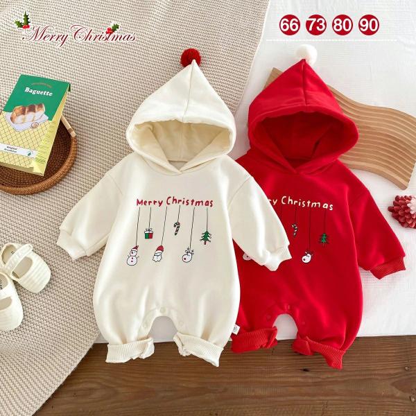 送料無料 ロンパース ベビー服 裏起毛 クリスマス衣装 コスプレ 仮装 幼児 赤ちゃん ベビーウェア...