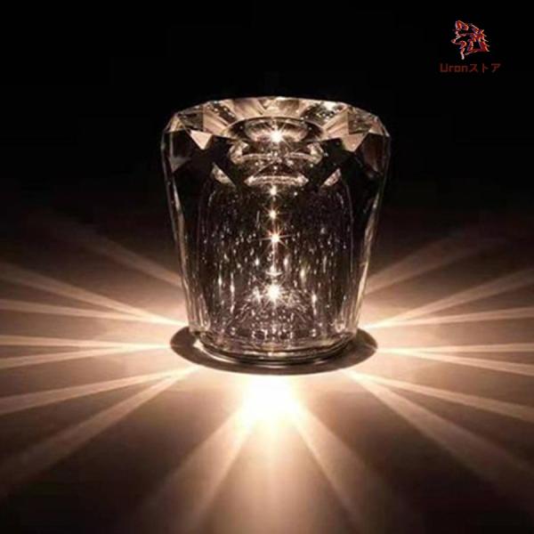 ベッドサイド クリスタルテーブルランプ、 ダイヤモンドテーブルライト 明るさ調節可能なUSB充電式の...