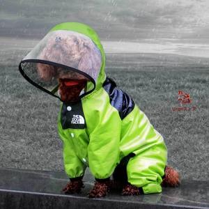 犬用レインコート ペットレインコート ポンチョ 防水 リード穴あり 着脱簡単 通気 軽量 クリアつば 汚れ防止 可愛い 中小型猫犬 雨の日｜uronmutsumistore