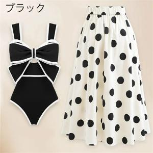 水着 レディース 体型カバー ワンピース 水玉...の詳細画像5