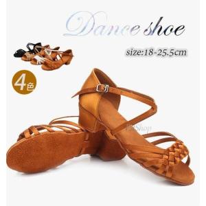 子供シューズ キッズ ダンス ララダンス dance ヒール3cmダンスシューズ 社交ダンスシューズ...