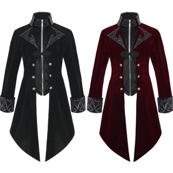 メンズ ジャケット アウター ベルベット 大きいサイズ ミモレ丈 王子様 ステージ衣装 舞台 演出 ...