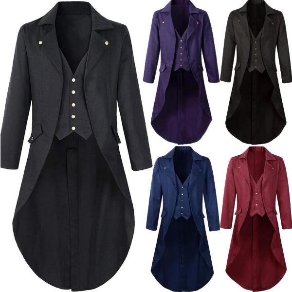 舞台ステージ衣装 メンズ 中世ヨーロッパ ジャガード織 ロングコートタキシード着 大人 公爵 宮廷服...