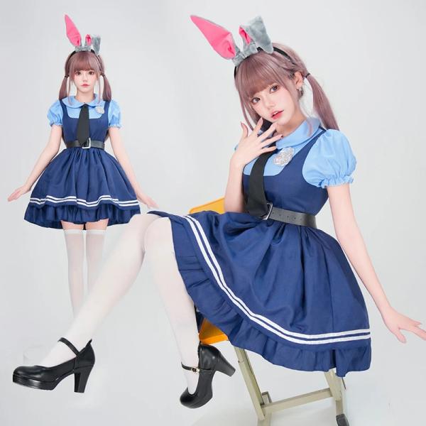 ポリス コスプレ ハロウイン アニメコスプレ 大人 コスプレ衣装 ワンピースうさぎ 警察 制服 警察...
