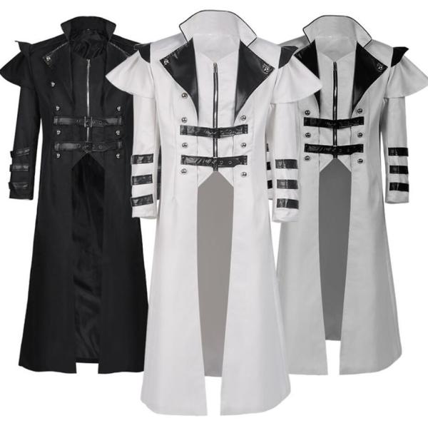 トレンチコート メンズ ハロウィンコスチューム ロングジャケット コスプレ スチームパンク ゴシック...