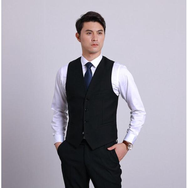 ジレベスト メンズ大きいサイズ スーツベスト男性用スーツ フォーマルベスト S〜7L スリム チョッ...