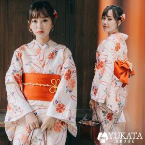 浴衣 レディース 大人 2点 セット レトロ (ゆかた/帯) レトロモダン スタイル 花柄 可愛い ー等 上品 きれいめ 大人の浴衣 セット 20代 30代 40代 華やか コーデ