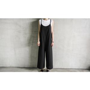 サロペット パンツ ワイドパンツ きれいめ ス...の詳細画像4