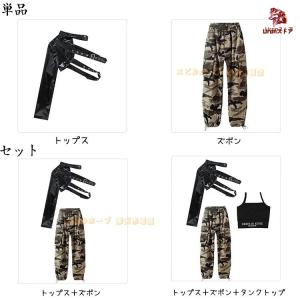カーキグリーン 迷彩柄 黒い ブラック キッズ...の詳細画像1