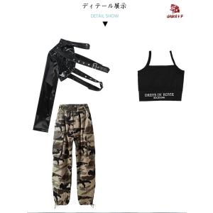 カーキグリーン 迷彩柄 黒い ブラック キッズ...の詳細画像4