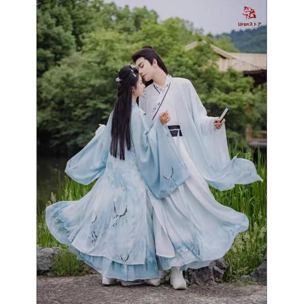 中華コスプレ衣装 3点セット魏晋時代漢服 メンズ レディース ペア お揃い 写真撮影 コスプレ衣装 ...