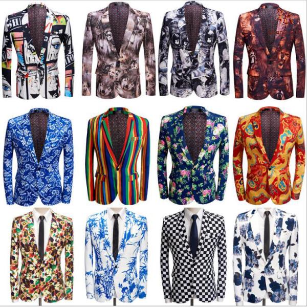 ジャケットメンズ 花柄 男性用 スーツコート 総柄 別途二点セット対応可 舞台 ステージ衣裳 演出服...