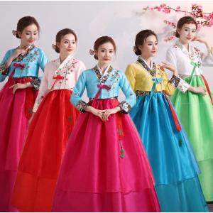 韓国民族衣装 チマチョゴリ 韓服 全6色 鳥 花 蝶 刺繍 華やか 100cm