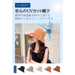 UVカット 帽子 レディース 日焼け防止 小顔...の詳細画像2