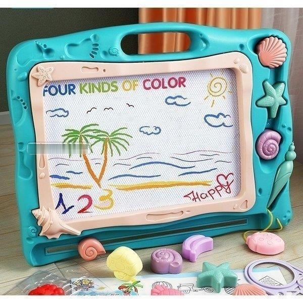 お絵描きボード かいて育脳 知育玩具シリーズ 持ち手付 カラフルおえかきボード 磁石 マグネット ペ...