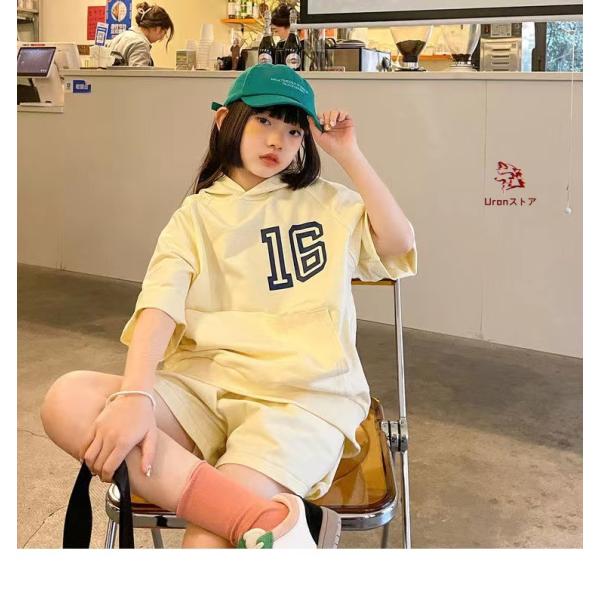 キッズ 子供服 セットアップ 上下セット トップス+ショートパンツ 2点セット キッズセットアップ ...