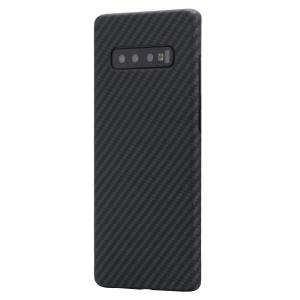 「PITAKA」Samsung Galaxy S10+ケース 対応 Magcase 軍用防弾チョッキ素材アラミド繊維高級なカーボン風 超薄(0.65mm) 超軽量(16g) 超頑丈 耐衝撃 高耐久性 スリ