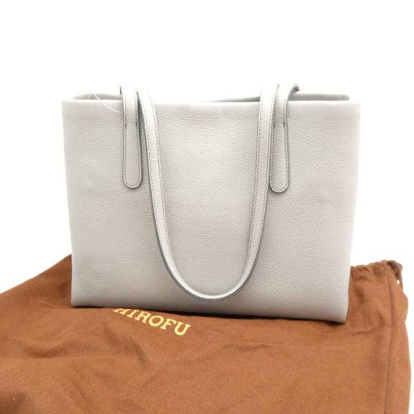 美品 HIROFU ヒロフ アンディーナ レザートートバッグ レザー M ヘイル B5収納可能 鞄 ...