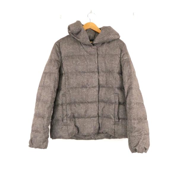 美品 自由区 438502 ダウンコート 38 ポリエステル100％ グレージュ レディース AC1...