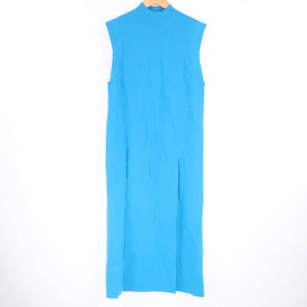 美品 AMERI アメリ サイドスリット ワンピース F レーヨン ナイロン ノースリーブ ハイネッ...