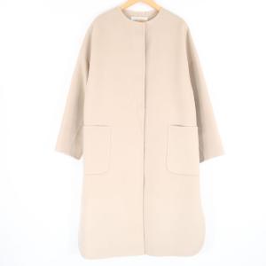 NEMIKA 美品 ネミカ 0006282 ノーカラーコート 1 ウール 他 ロング丈  