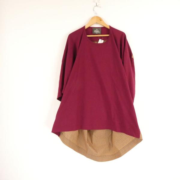 美品 VivienneWestwood ヴィヴィアンウエストウッド ミックス チェック ビッグTシャ...