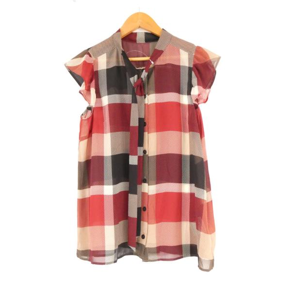 美品 BLUE LABEL CRESTBRIDGE ブルーレーベル 55M01 420 フリルノース...