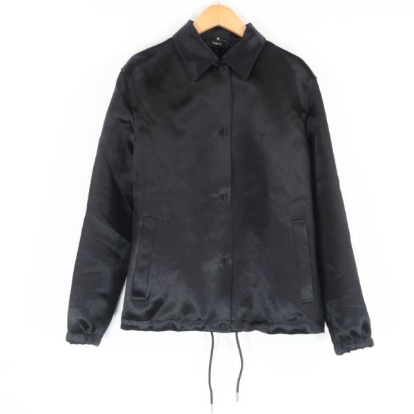 美品 Theory セオリー 3109601 23AW Bonded Satin Coaches J...