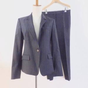 Theory セオリー SHADOW.PINSTRIPE.SUIT ジャケット&パンツ ジャケットウール スーツセットアップ ストライプ柄 レディース AU2262A2｜uru-uru