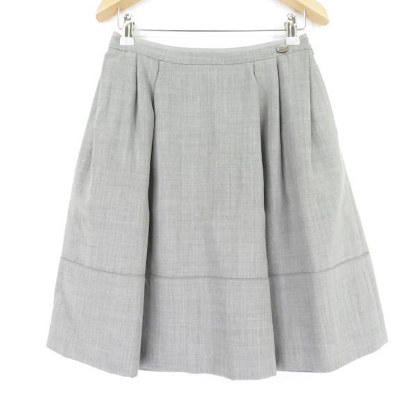 美品 FOXEY フォクシー Skirt Lily スカート グレー系 38 コットン100％ レデ...