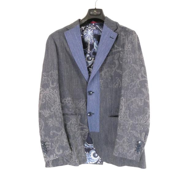 美品 ETRO エトロ 231-1G538-1027 テーラードジャケット 50 ウール シルク ペ...