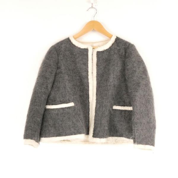Drawer ドゥロワー 6515-206-0192 ノーカラージャケット 1 ナイロン モヘア 他...
