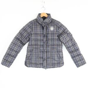 ニューバランスゴルフ 中綿リバーシブルブルゾン 白×黒 チェック 裏