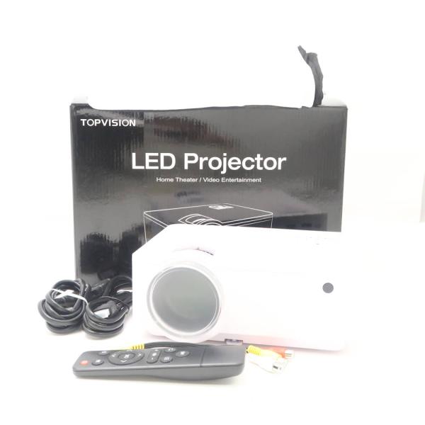 美品 TOPVISION LED Projector Ｔ6 プロジェクター 小型プロジェクター HT...
