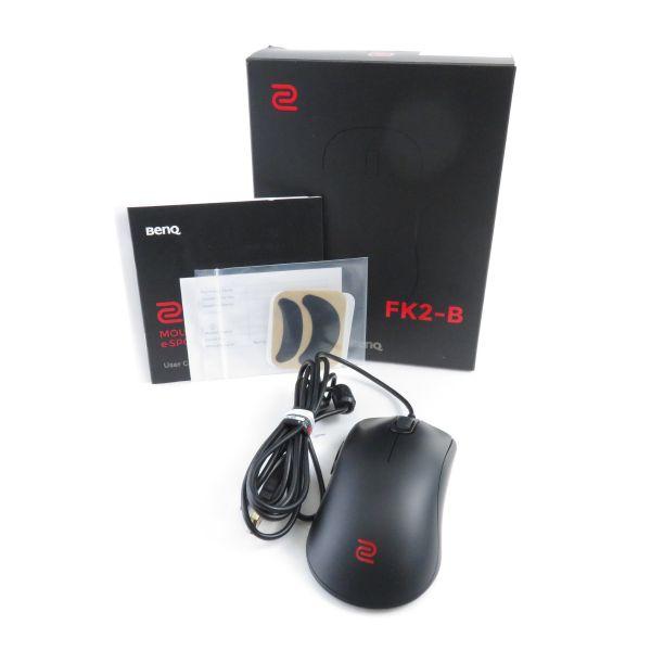 美品 BenQ ベンキュー ZOWIE FK2-B ゲーミングマウス ブラック 有線 FPS ゲーミ...