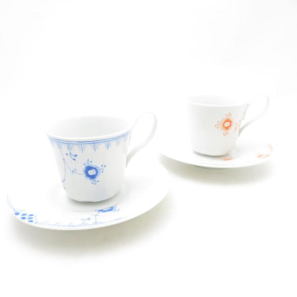 美品 ROYAL COPENHAGEN ロイヤルコペンハーゲン カラーエレメンツ カップ＆ソーサー ...