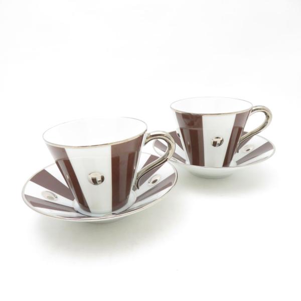 美品 BERNARDAUD ベルナルド Lipari リパリ コーヒーカップ＆ソーサー 2客 ペア ...