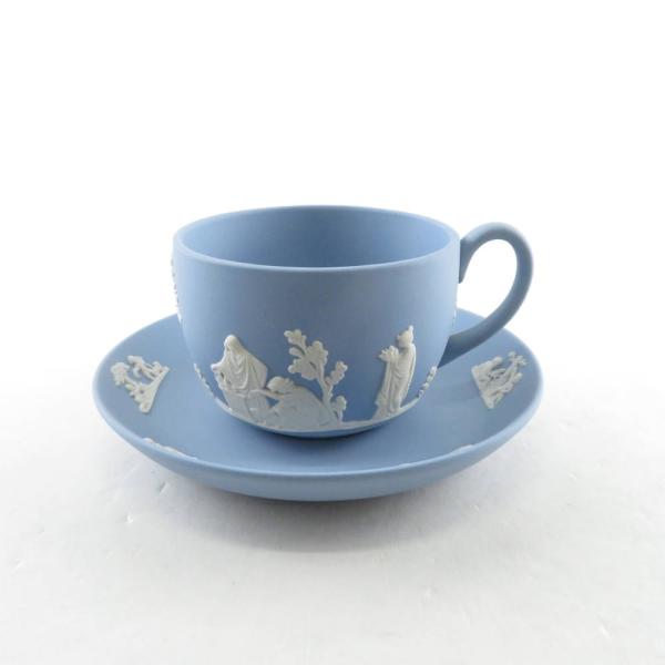 WEDGWOOD ウェッジウッド ジャスパー カップ＆ソーサー ペールブルー コーヒー ティー SM...