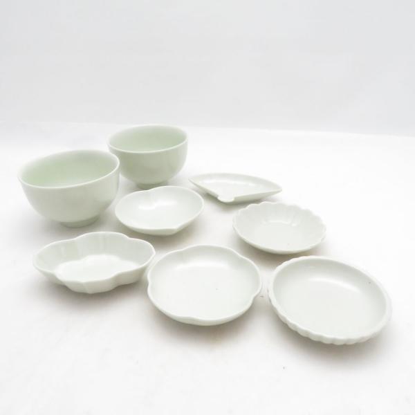 未使用 azmaya 東屋 白岳窯 土灰豆皿 湯呑 8点 セット 小皿 SM5691R2