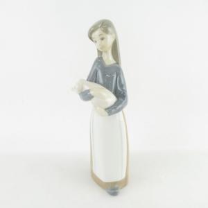 LLADRO 美品 リヤドロ 1011 子豚を抱く少女 フィギュリン 置物 LLADRO 美品 リヤドロ 1011 子豚を抱く少女 フィギュリン 置物