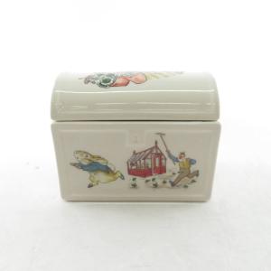 美品 WEDGWOOD ウェッジウッド ピーターラビット トレジャーチェスト Treasure Chest Shape Box 小物入れ 宝箱 SU5238T