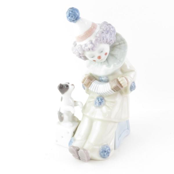 美品 リヤドロ 5279 アコーディオンを持つピエロ Pierrot with Concertina...