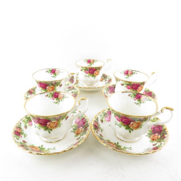 美品 ROYAL ALBERT ロイヤルアルバート オールドカントリーローズ ティーカップ＆ソーサー...