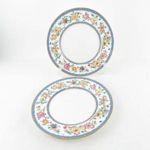 WEDGWOOD ウェッジウッド HUNTINGDON ハンティングドン 中皿 2枚 ペア 17.5cmプレート ケーキ デザート 希少 SU6590J｜uru-uru